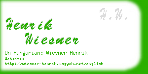 henrik wiesner business card
